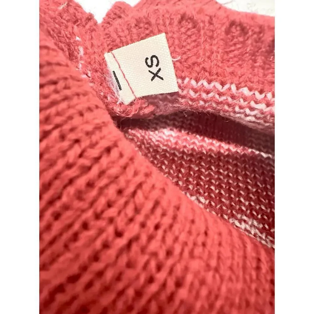 NEW Small Dog Sweater Red Knit Skirt White Hearts Puppy Sweater Size XS Warm